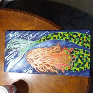 12 X 24 hand painted acrylic on canvas.